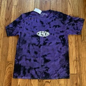 Vitriol mayhem purple tie-dye tee